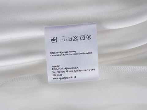 Poszewka jedwabna 40x40 biała jednobarwna Premium