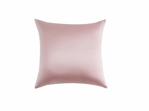 Poszewka jedwabna 40x40 pudrowa różowa jednobarwna Premium