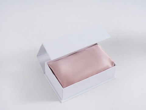 Poszewka jedwabna 40x40 pudrowa różowa jednobarwna Premium