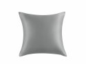Poszewka jedwabna 40x40 szara jednobarwna Premium