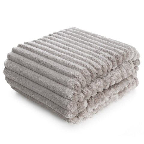 Koc narzuta 70x160 Soft beżowy z mikrofibry D91