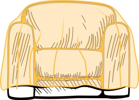 Folia ochronna 1-osobowa kanapa 243,8 x 137,2cm GRUBA 50μm