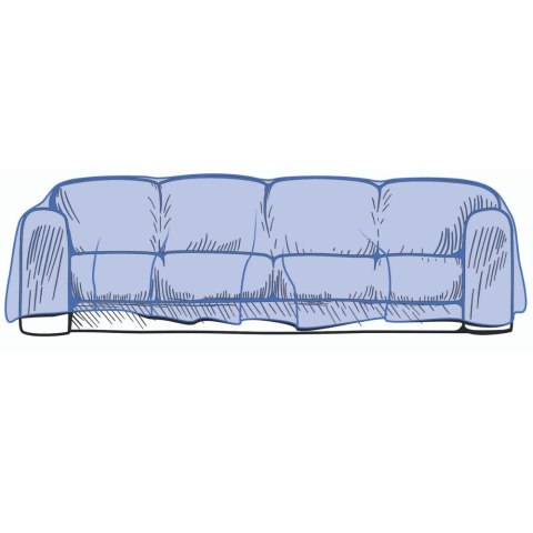 Folia ochronna 4-osobowa kanapa 335,3 x 137,2cm GRUBA 50μm