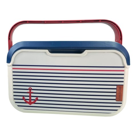 Lunchbox, lodówka turystyczna 5L Głęboki, wzór marynarski 32,6x20x18,8cm