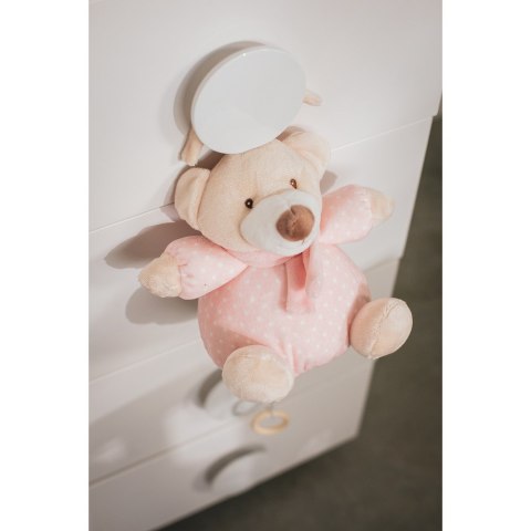 Pluszowa zabawka muzyczna z delikatną kołysanką Miś różowy 20 cm