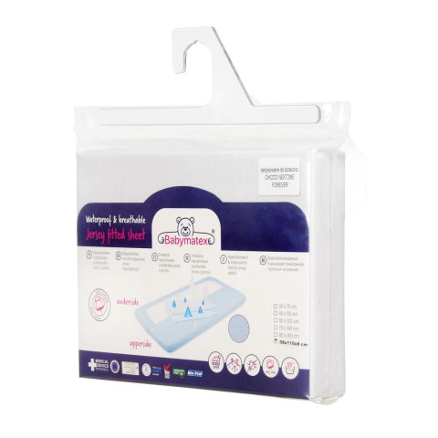 Podkład higieniczny 58x110 jersey biały nieprzemakalny prześcieradło z gumką do łóżeczek przystawnych