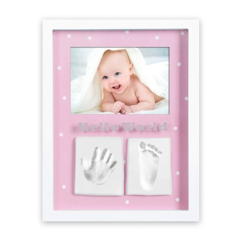 Ramka na zdjęcie 32x21 z glinką na odcisk stópy i rączki