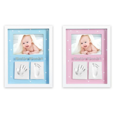 Ramka na zdjęcie 32x21 z glinką na odcisk stópy i rączki