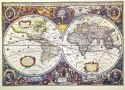 Mapa świata 1630r. - J.Hondius reprint - M1630 - Prezent dla historyka
