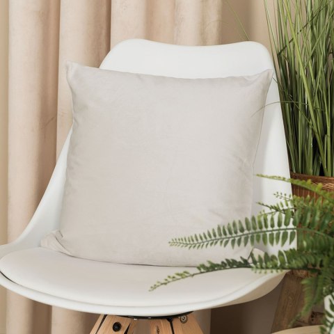 VELVI Poszewka dekoracyjna, 40x40cm, kolor 018 ciepły jasny szary VELVI0/POP/018/040040/1