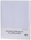 Prześcieradło flanelowe bez gumki 220x200 białe