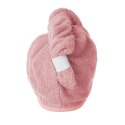 Turban kąpielowy 65x23 pudrowy frotte new ręcznik do włosów na głowę