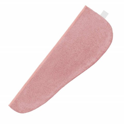 Turban kąpielowy 65x23 pudrowy frotte new ręcznik do włosów na głowę