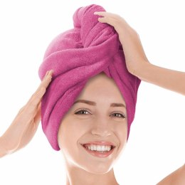 Turban ręcznik do włosów Active fuksjowy mikrofibra