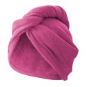 Turban ręcznik do włosów Active fuksjowy mikrofibra