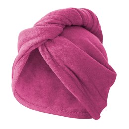 Turban ręcznik do włosów Active fuksjowy mikrofibra