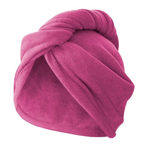 Turban ręcznik do włosów Active fuksjowy mikrofibra