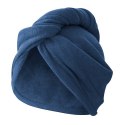 Turban ręcznik do włosów Active granatowy mikrofibra