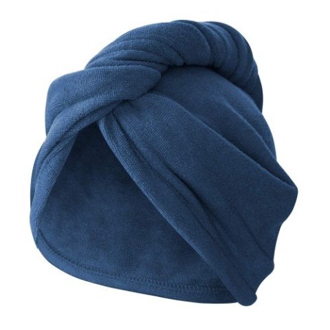 Turban ręcznik do włosów Active granatowy mikrofibra