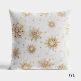 ZŁOTE ŚNIEŻYNKI Poszewka dekoracyjna VELVET, 40x40cm, kolor 001 biały PBN160/POP/001/040040/1