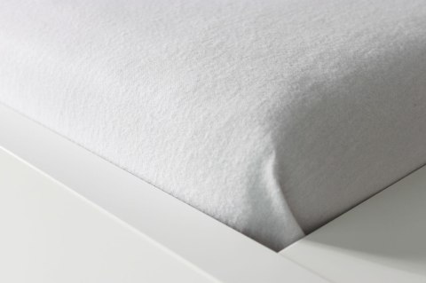 Prześcieradło flanelowe bez gumki 220x240 białe