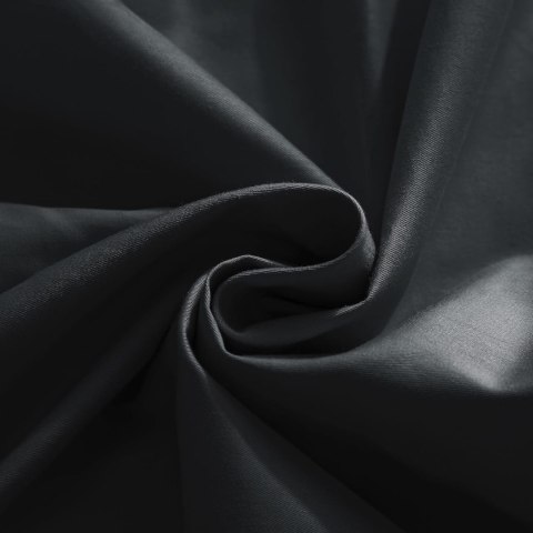 Prześcieradło satynowe 160x200 czarne jednobarwne na wysoki materac I24