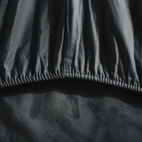 Prześcieradło satynowe 160x200 czarne jednobarwne na wysoki materac I24