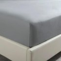 Prześcieradło satynowe 160x200 grafitowe jednobarwne na wysoki materac I24