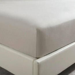 Prześcieradło satynowe 160x200 taupe jednobarwne na wysoki materac I24