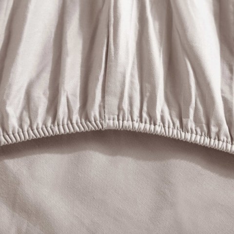 Prześcieradło satynowe 90x200 beżowe kaszmir jednobarwne na wysoki materac I24