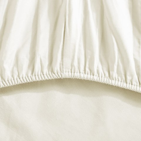 Prześcieradło satynowe 90x200 ekri jednobarwne na wysoki materac I24