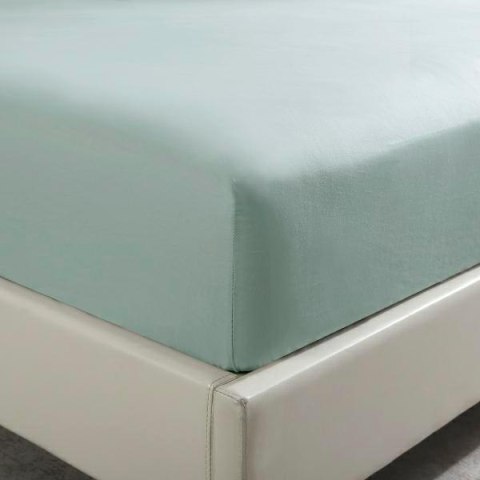 Prześcieradło satynowe 90x200 szałwiowe jednobarwne na wysoki materac I24