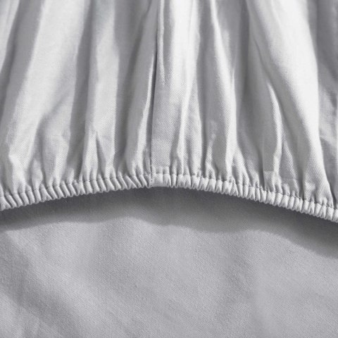 Prześcieradło satynowe 90x200 szare jasne jednobarwne na wysoki materac I24