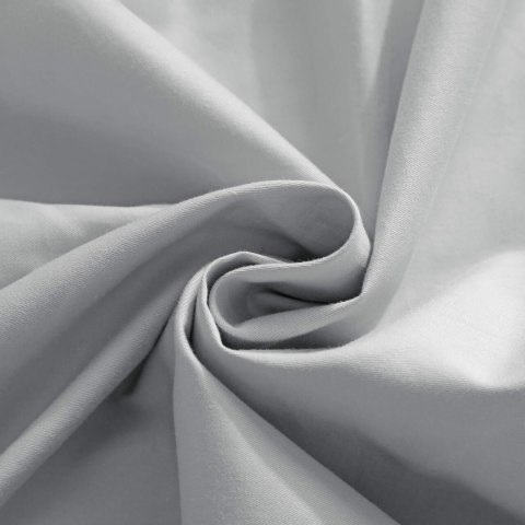 Prześcieradło satynowe 90x200 szare jasne jednobarwne na wysoki materac I24