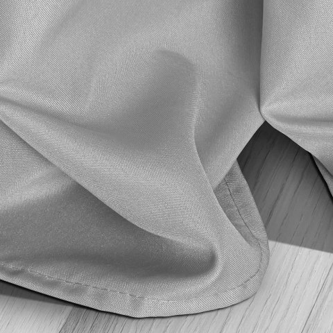 Zasłona gotowa 140x175 srebrna na taśmie Viva do salonu