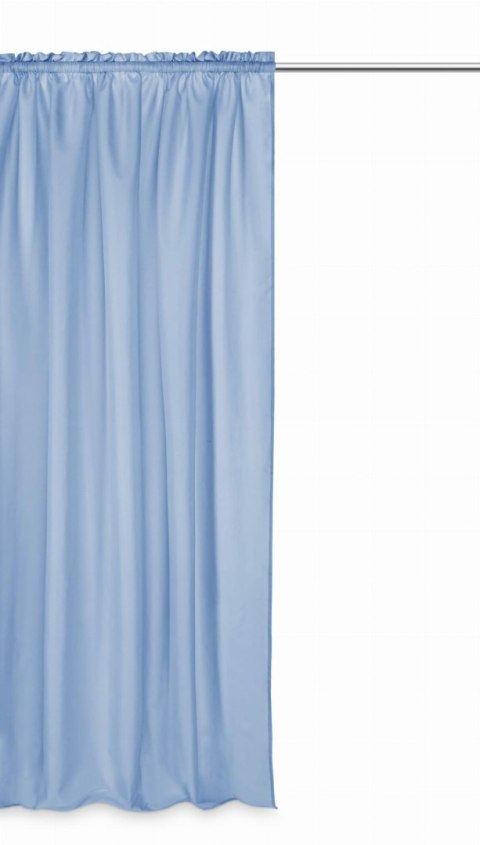 Zasłona gotowa 140x300 błękitna na taśmie Viva do salonu