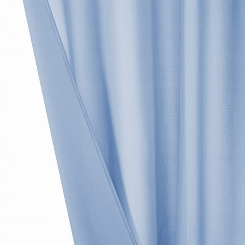 Zasłona gotowa 140x300 błękitna na taśmie Viva do salonu