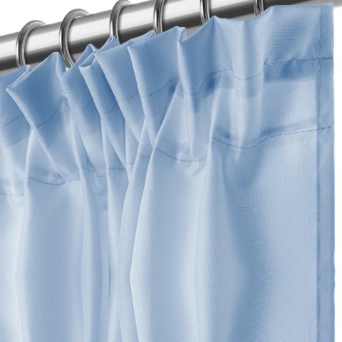 Zasłona gotowa 140x300 błękitna na taśmie Viva do salonu