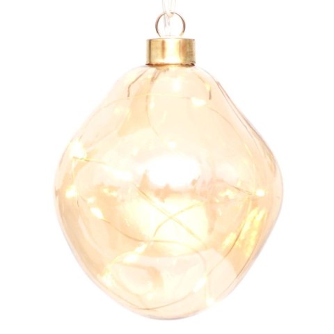 BOMBKA FORMÓWKA SZKLANA KROPLA LED 10CM - GOLD