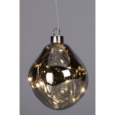 BOMBKA FORMÓWKA SZKLANA KROPLA LED 10CM - SILVER