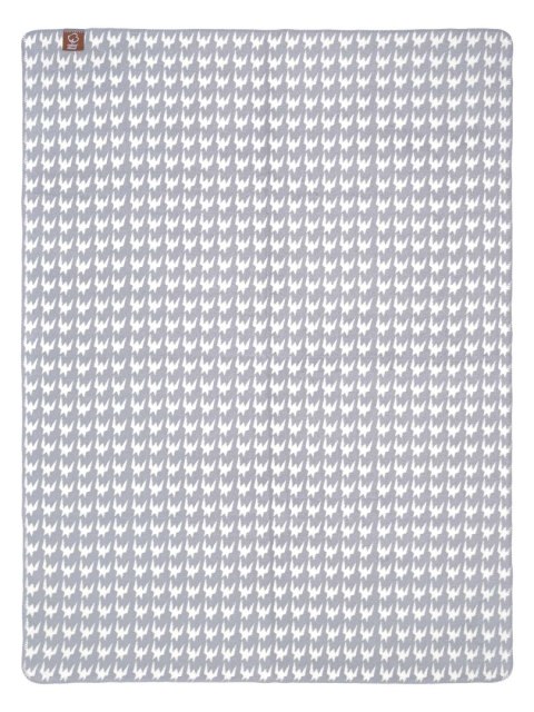 Koc bawełniany akrylowy 150x200 2142/1 Pepitka szary narzuta pled wykończony szydełkiem SG