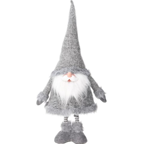 MIKOŁAJ NA TELESKOPOWYCH NOGACH 30X18X100CM - SREBRNY