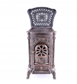 Piec piecyk wolnostojący żeliwny koza AMBRA ZŁOTY 9kW Ø120 na drewno ECO