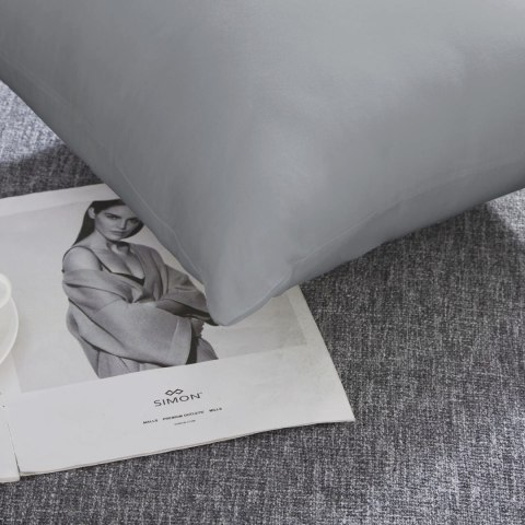 Poszewka satynowa 40x40 grafitowa jednobarwna I24