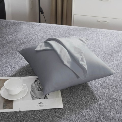 Poszewka satynowa 40x40 grafitowa jednobarwna I24