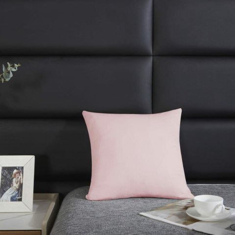 Poszewka satynowa 40x40 pudrowa różowa jednobarwna I24