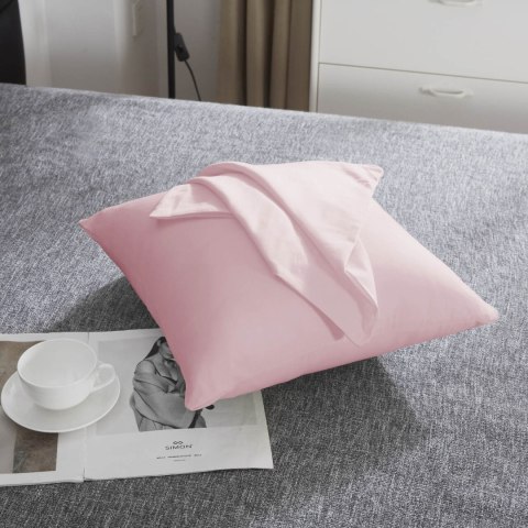 Poszewka satynowa 40x40 pudrowa różowa jednobarwna I24