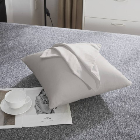 Poszewka satynowa 40x40 taupe beżowa jednobarwna I24