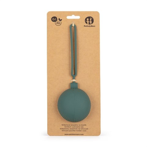 Etui na smoczek silikonowe zielone 0m+ PETITE&MARS