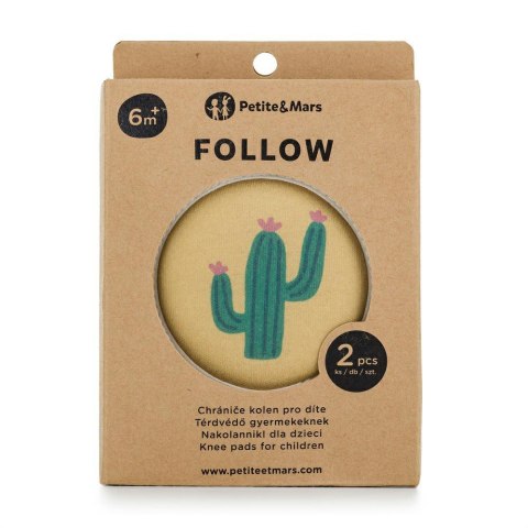 Nakolanniki do raczkowania elastyczne Follow żółte PETITE&MARS